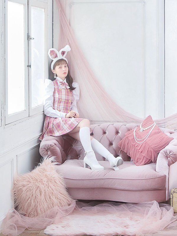 画像12: 【SALE!!】【ハロウィン】チェック制服バニー【コスプレ6点セット】 【S-Lサイズ/1カラー】[OF01]