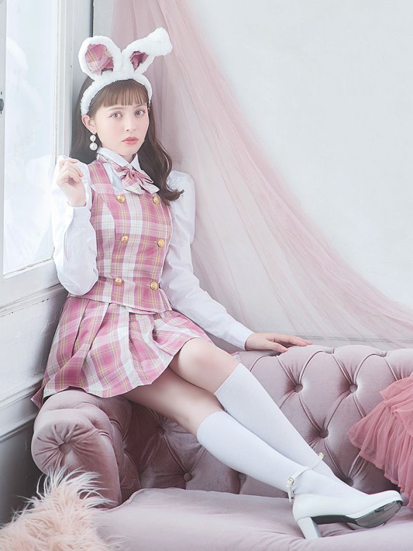 画像10: 【SALE!!】【ハロウィン】チェック制服バニー【コスプレ6点セット】 【S-Lサイズ/1カラー】[OF01]