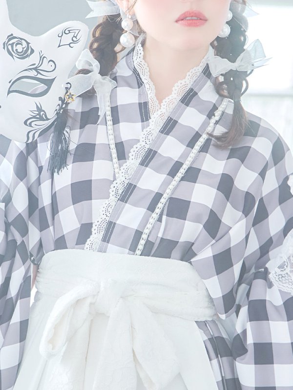 画像17: 【即日発送】【ハロウィン】 ギンガム猫巫女【コスプレ5点セット】【Fサイズ/2カラー】[HC03]