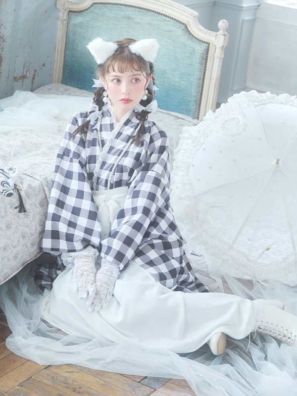 画像14: 【即日発送】【ハロウィン】 ギンガム猫巫女【コスプレ5点セット】【Fサイズ/2カラー】[HC03]