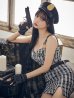 画像1: 【値下げ！】【即日発送】【ハロウィン】ツイードポリスセットアップ 【コスプレ5点セット】【XS-Mサイズ】(HC206-SV)[YMT-Bg] (1)