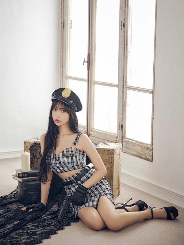 画像25: 【SALE!!】【即日発送】【ハロウィン】ツイードポリスセットアップ 【コスプレ5点セット】【XS-Mサイズ】(HC206-SV)[HC03-Bg]