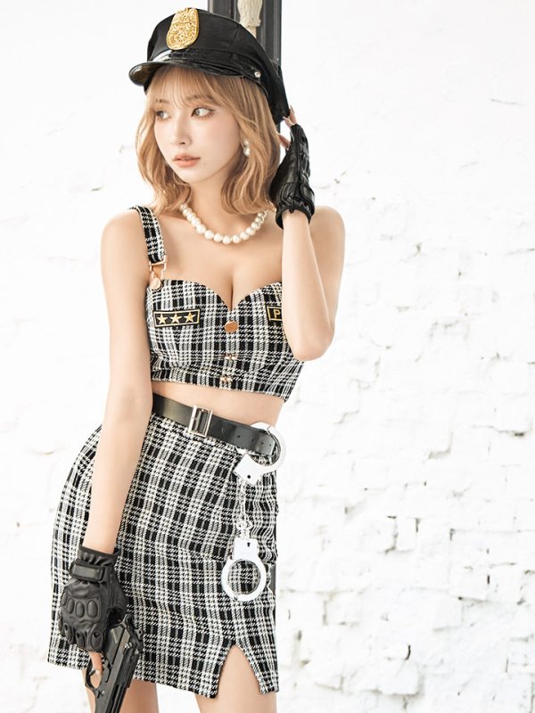 画像13: 【SALE!!】【即日発送】【ハロウィン】ツイードポリスセットアップ 【コスプレ5点セット】【XS-Mサイズ】(HC206-SV)[HC03-Bg]