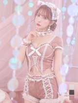【即日発送】【ハロウィン】コルセットレースキャット 【コスプレ6点セット】 【XS-Mサイズ/3カラー】[YMT]