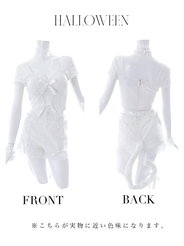 画像33: 【即日発送】【ハロウィン】コルセットレースキャット 【コスプレ6点セット】 【XS-Mサイズ/3カラー】[OF01]