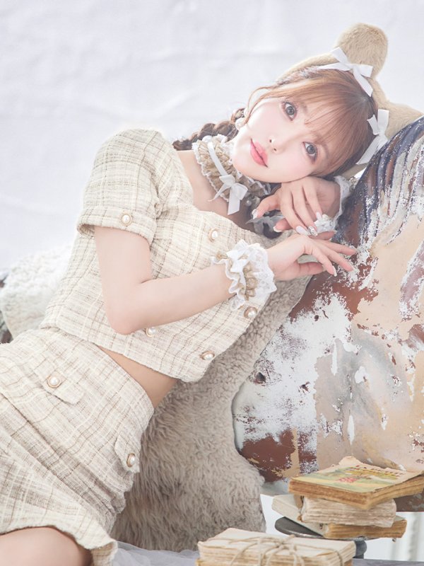 画像7: 【SALE!!】【即日発送】【ハロウィン】ツイードくまセットアップ/ベア 【コスプレ6点セット】 【XS-Mサイズ/1カラー】[OF04]