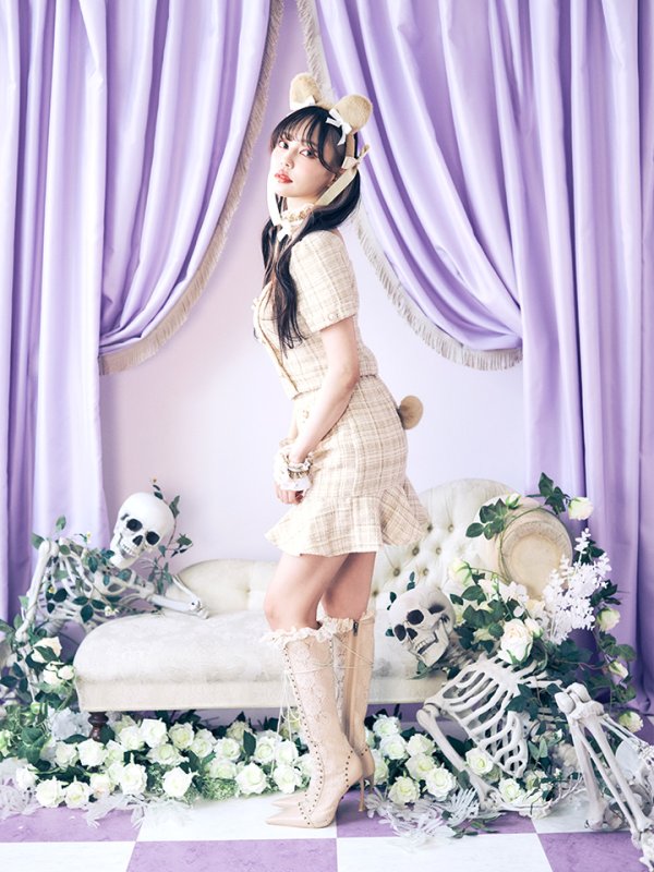 画像18: 【SALE!!】【即日発送】【ハロウィン】【LARME/ラルム掲載】ツイードくまセットアップ/ベア 【コスプレ6点セット】 【XS-Mサイズ/1カラー】[HC03]