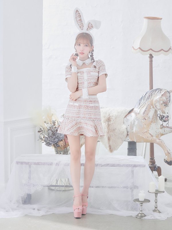 画像5: 【SALE!!】【即日発送】【ハロウィン】 ツイードセットアップバニー【コスプレ6点セット】【XS-Mサイズ/1カラー】[OF01]