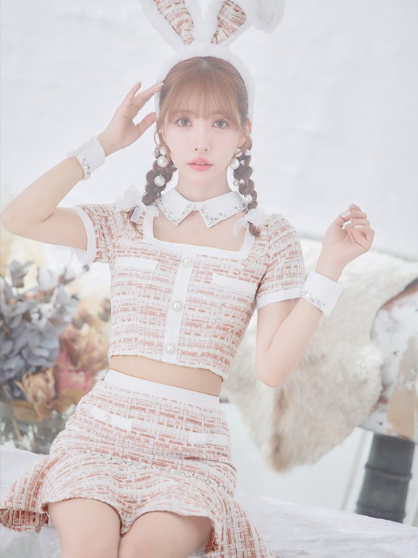 画像8: 【SALE!!】【即日発送】【ハロウィン】 ツイードセットアップバニー【コスプレ6点セット】【XS-Mサイズ/1カラー】[OF01]