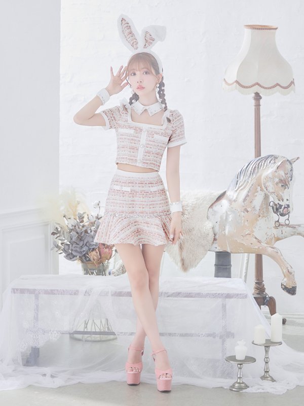 画像11: 【SALE!!】【即日発送】【ハロウィン】 ツイードセットアップバニー【コスプレ6点セット】【XS-Mサイズ/1カラー】[OF01]