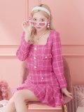 【即日発送】【ハロウィン】ピンクガールツイードセットアップ【コスプレ4点セット】（SA30SB）【XS-Mサイズ/1カラー】[YMT]