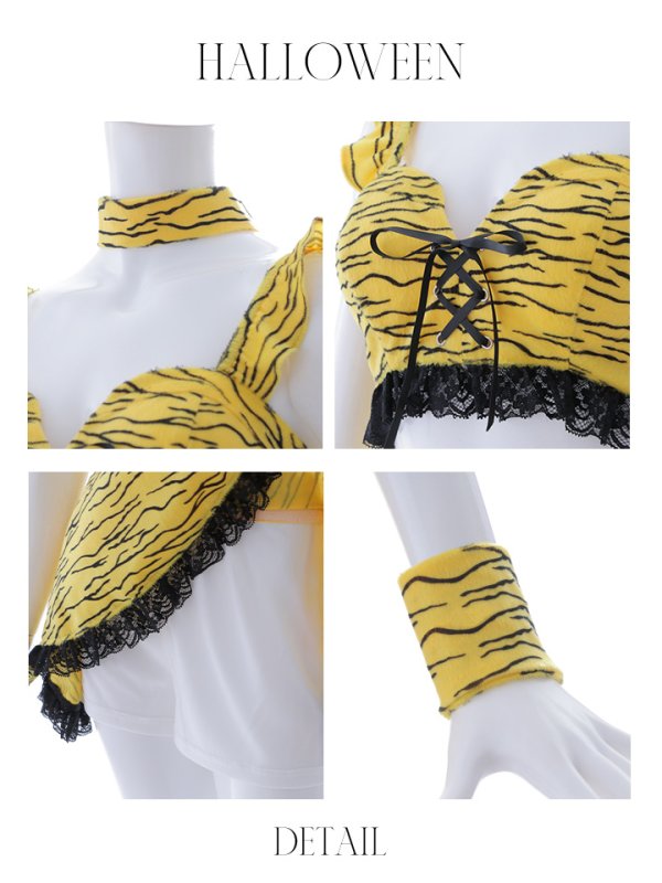 画像20: 【即日発送】【ハロウィン】セットアップフレアスカート鬼コスプレ【コスプレ6点セット】【S-Mサイズ/1カラー】[HC03]