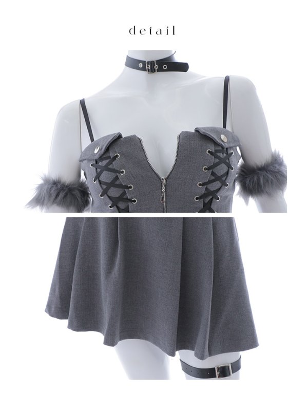 画像17: 【ハロウィン】レースアップオオカミセットアップ 【コスプレ8点セット】[HC03]