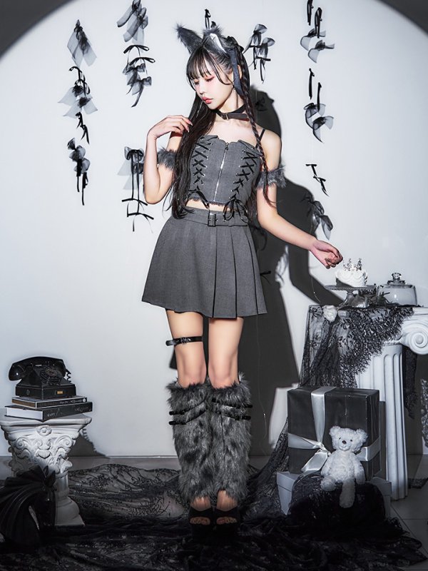 画像15: 【ハロウィン】レースアップオオカミセットアップ 【コスプレ8点セット】[HC03]