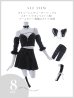 画像25: 【ノベルティ対象】【即日発送！】【ハロウィン】ビジューブラックキャットセットアップ 【コスプレ7点セット】[OF01]