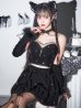 画像10: 【ノベルティ対象】【即日発送！】【ハロウィン】ビジューブラックキャットセットアップ 【コスプレ7点セット】[OF01]