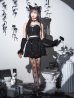画像12: 【ノベルティ対象】【即日発送！】【ハロウィン】ビジューブラックキャットセットアップ 【コスプレ7点セット】[OF01]