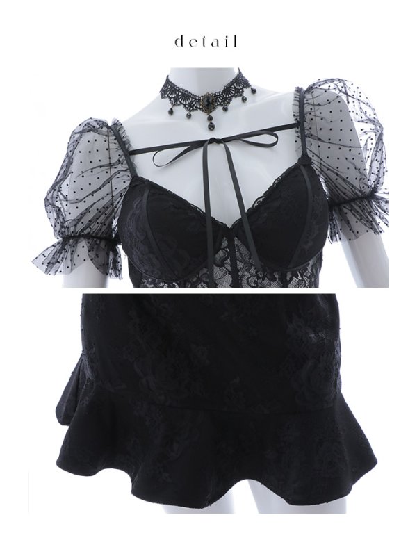 画像36: 【即日発送！】【ハロウィン】セクシーレースバニー半袖セットアップ 【コスプレ7点セット】[HC03]