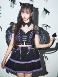 【即日発送！】【ハロウィン】レースアップデビルスカートセットアップ 【コスプレ6点セット】[YMT-H]