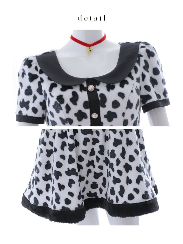 画像38: 【即日発送！】【ハロウィン】ダルメシアンミニフレアワンピース 【コスプレ5点セット】 【S-XLサイズ/1カラー】[HC03]