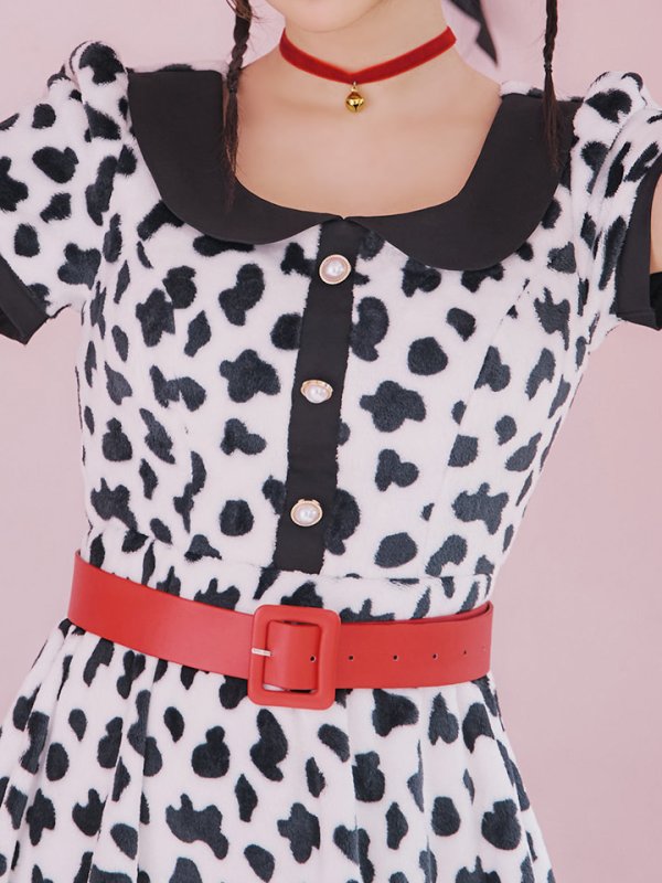 画像35: 【即日発送！】【ハロウィン】ダルメシアンミニフレアワンピース 【コスプレ5点セット】 【S-XLサイズ/1カラー】[HC03]