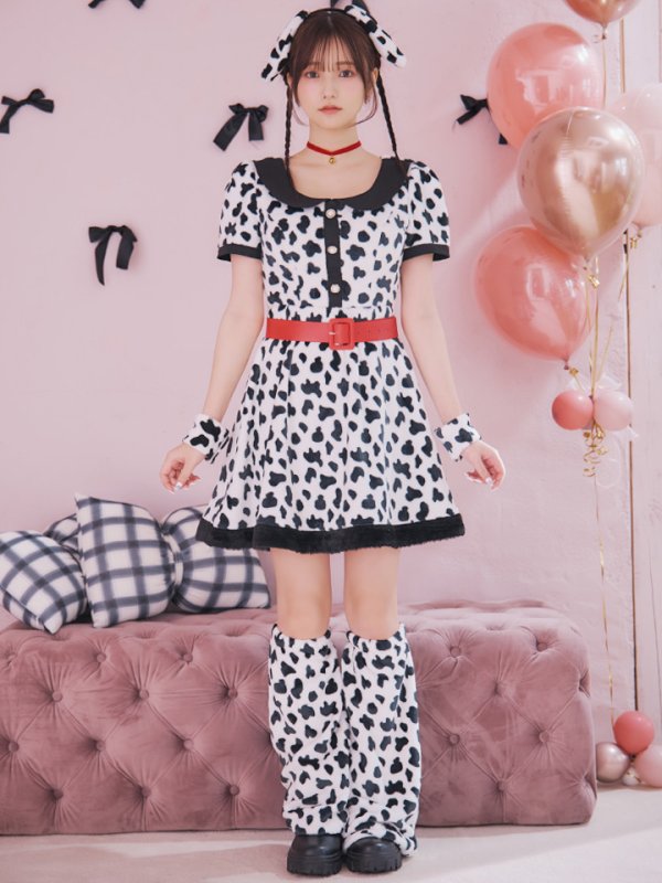 画像21: 【即日発送！】【ハロウィン】ダルメシアンミニフレアワンピース 【コスプレ5点セット】 【S-XLサイズ/1カラー】[HC03]