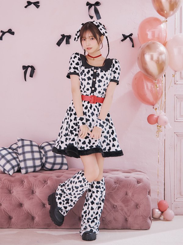 画像25: 【即日発送！】【ハロウィン】ダルメシアンミニフレアワンピース 【コスプレ5点セット】 【S-XLサイズ/1カラー】[HC03]
