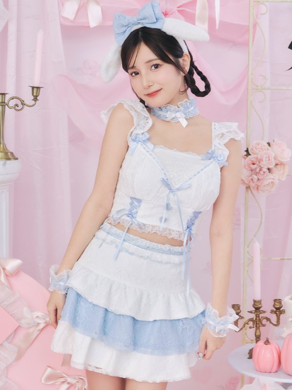 画像4: 【SALE!!】【即日発送！】【ハロウィン】ホワイトパピーセットアップ 【コスプレ6点セット】[OF04]