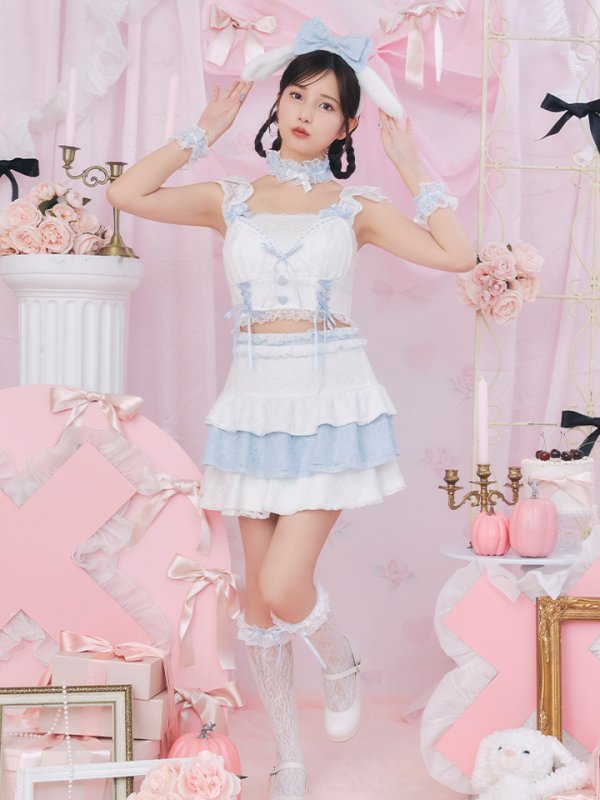 画像5: 【SALE!!】【即日発送！】【ハロウィン】ホワイトパピーセットアップ 【コスプレ6点セット】[OF04]