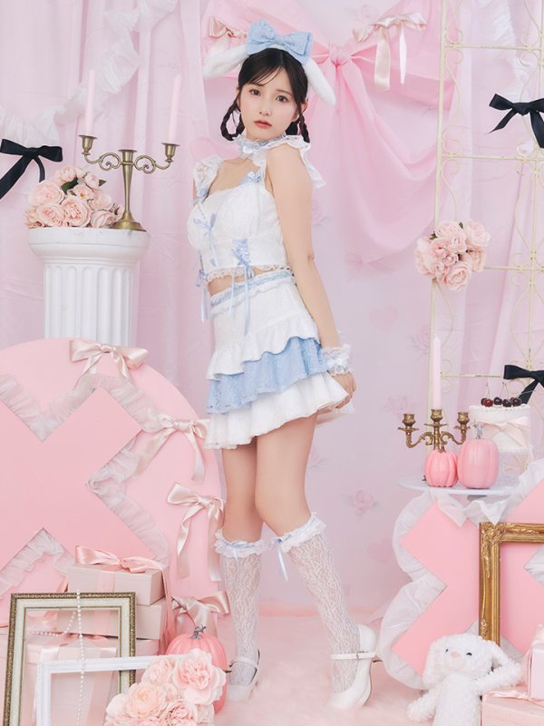 画像8: 【SALE!!】【即日発送！】【ハロウィン】ホワイトパピーセットアップ 【コスプレ6点セット】[OF04]