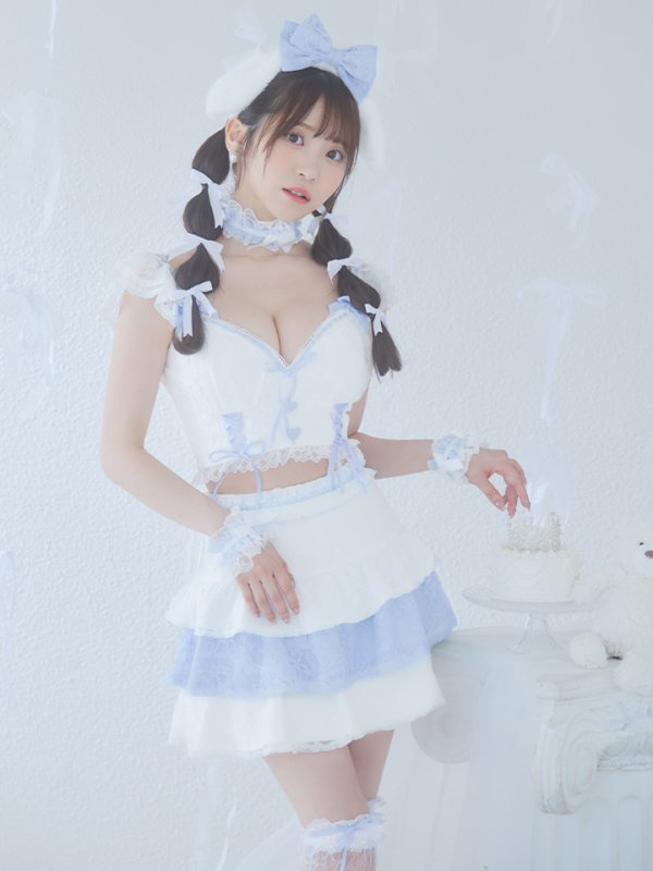 画像12: 【SALE!!】【即日発送！】【ハロウィン】ホワイトパピーセットアップ 【コスプレ6点セット】[HC03]