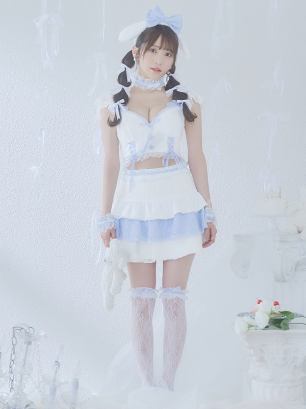 画像4: 【SALE!!】【即日発送！】【ハロウィン】ホワイトパピーセットアップ 【コスプレ6点セット】[HC03]