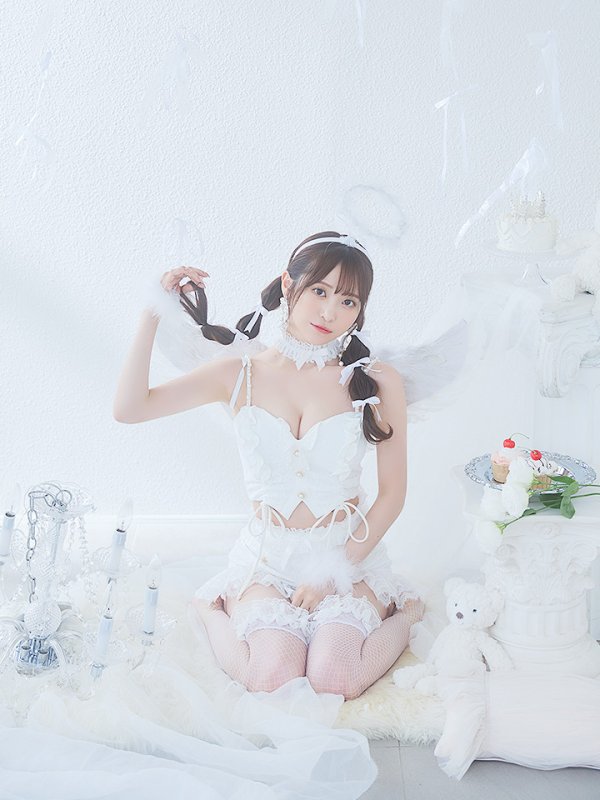 画像16: 【即日発送】【ハロウィン】セクシーエンジェルセットアップ 【コスプレ7点セット】【XS-Mサイズ/1カラー】[HC03-H]