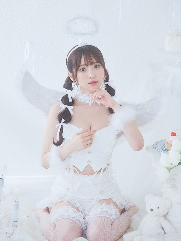 画像20: 【即日発送】【ハロウィン】セクシーエンジェルセットアップ 【コスプレ7点セット】【XS-Mサイズ/1カラー】[HC03-H]