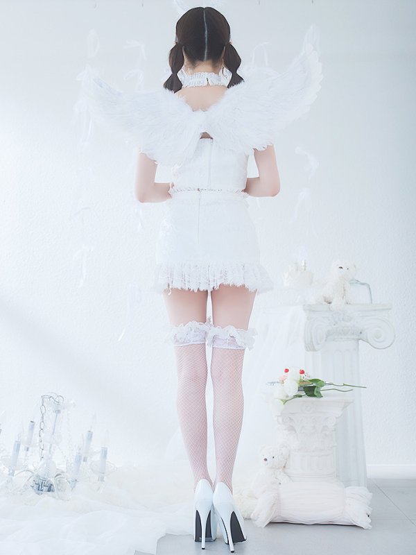 画像21: 【即日発送】【ハロウィン】セクシーエンジェルセットアップ 【コスプレ7点セット】【XS-Mサイズ/1カラー】[HC03-H]