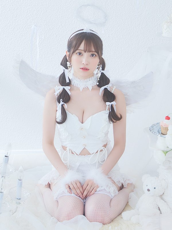 画像3: 【即日発送】【ハロウィン】セクシーエンジェルセットアップ 【コスプレ7点セット】【XS-Mサイズ/1カラー】[HC03-H]