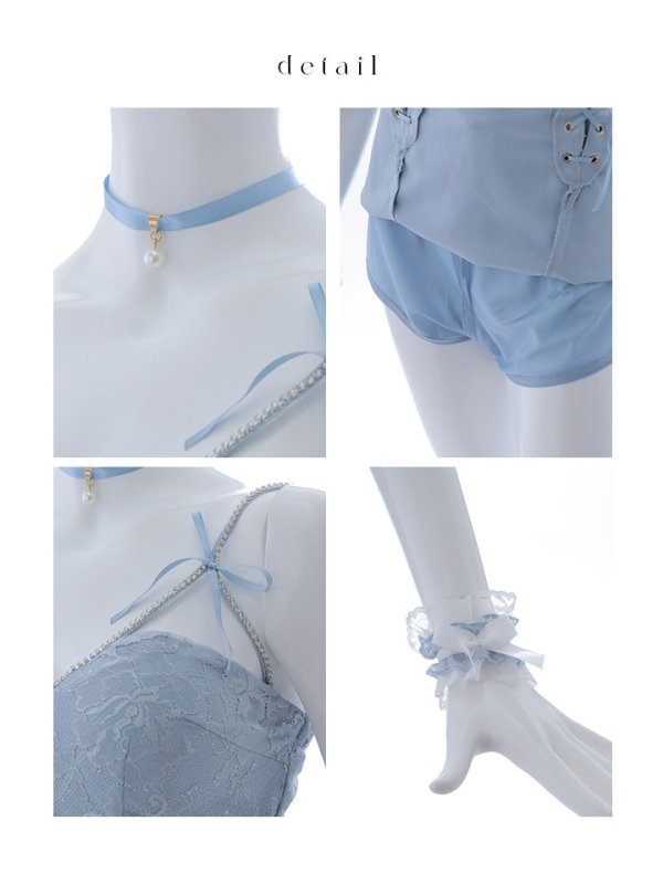 画像38: 【SALE!!】【即日発送！】【ハロウィン】レースリボンバニータイトミニセットアップ 【コスプレ8点セット】 【XS-Lサイズ/3カラー】[OF04]