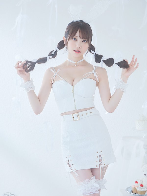 画像13: 【SALE!!】【即日発送！】【ハロウィン】レースリボンバニータイトミニセットアップ 【コスプレ8点セット】 【XS-Lサイズ/3カラー】[OF04]