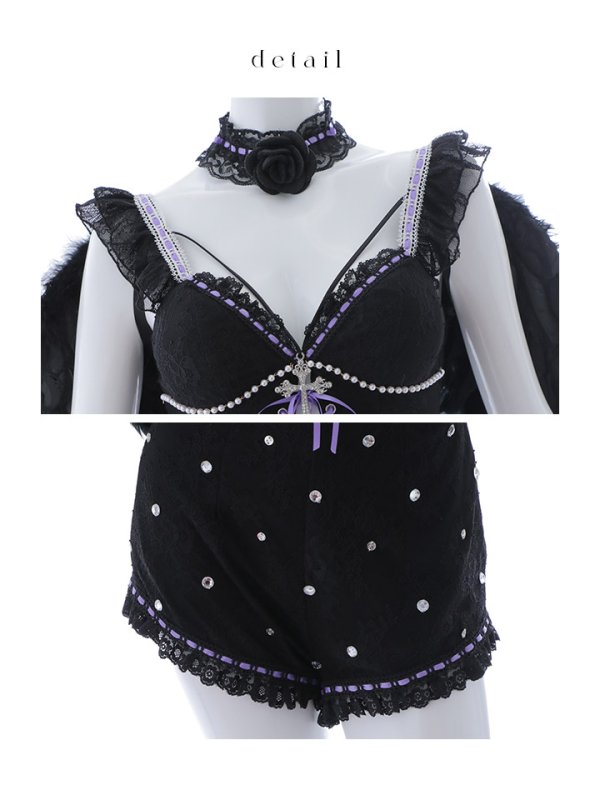 画像23: 【即日発送！】【ハロウィン】ビジューデビルパンツセットアップ 【コスプレ7点セット】[OF04-H]