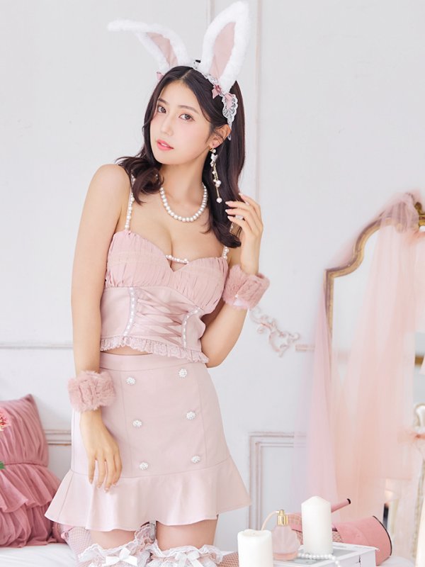 画像13: 【SALE!!】【即日発送！】【ハロウィン】 レースアップ バニーセットアップ 【コスプレ7点セット】 【XS-Mサイズ/1カラー】[HC03]