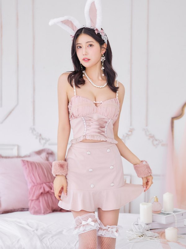 画像7: 【SALE!!】【即日発送！】【ハロウィン】 レースアップ バニーセットアップ 【コスプレ7点セット】 【XS-Mサイズ/1カラー】[HC03]