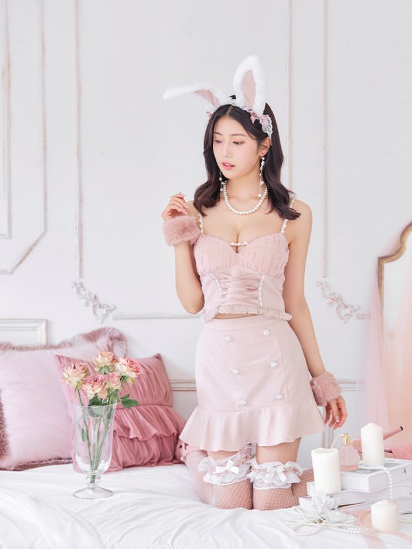 画像9: 【SALE!!】【即日発送！】【ハロウィン】 レースアップ バニーセットアップ 【コスプレ7点セット】 【XS-Mサイズ/1カラー】[HC03]