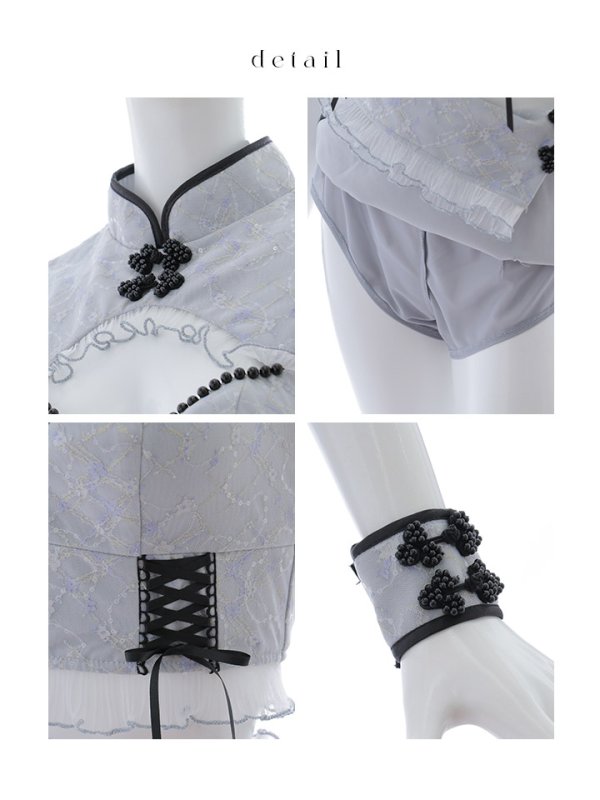 画像45: 【SALE!!】【即日発送！】【ハロウィン】 レースチャイナセットアップ 【コスプレ5点セット】【XS-Lサイズ】(SE01YN)[OF04]