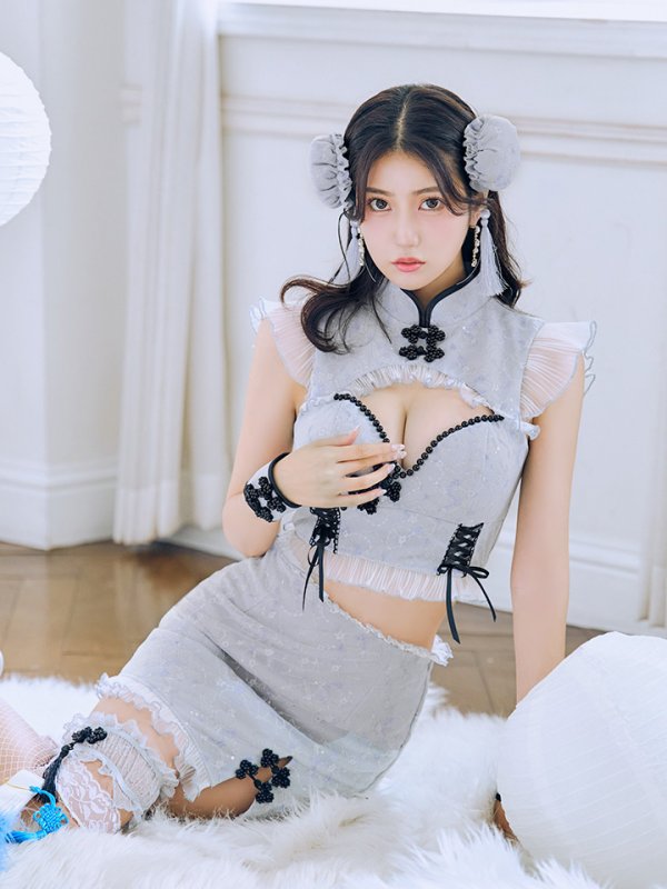 画像31: 【SALE!!】【即日発送！】【ハロウィン】 レースチャイナセットアップ 【コスプレ5点セット】【XS-Lサイズ】(SE01YN)[OF04]