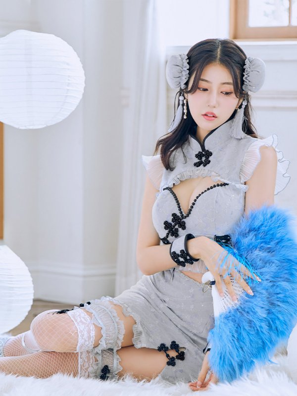 画像32: 【SALE!!】【即日発送！】【ハロウィン】 レースチャイナセットアップ 【コスプレ5点セット】【XS-Lサイズ】(SE01YN)[OF04]