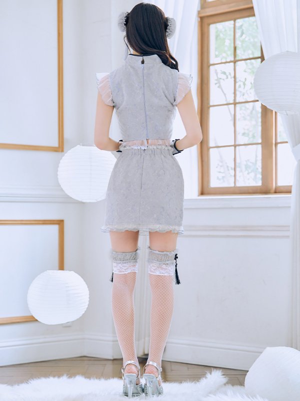 画像34: 【SALE!!】【即日発送！】【ハロウィン】 レースチャイナセットアップ 【コスプレ5点セット】【XS-Lサイズ】(SE01YN)[OF04]