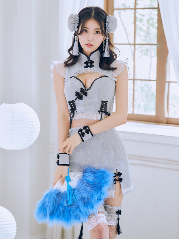 画像26: 【SALE!!】【即日発送！】【ハロウィン】 レースチャイナセットアップ 【コスプレ5点セット】【XS-Lサイズ】(SE01YN)[OF04]