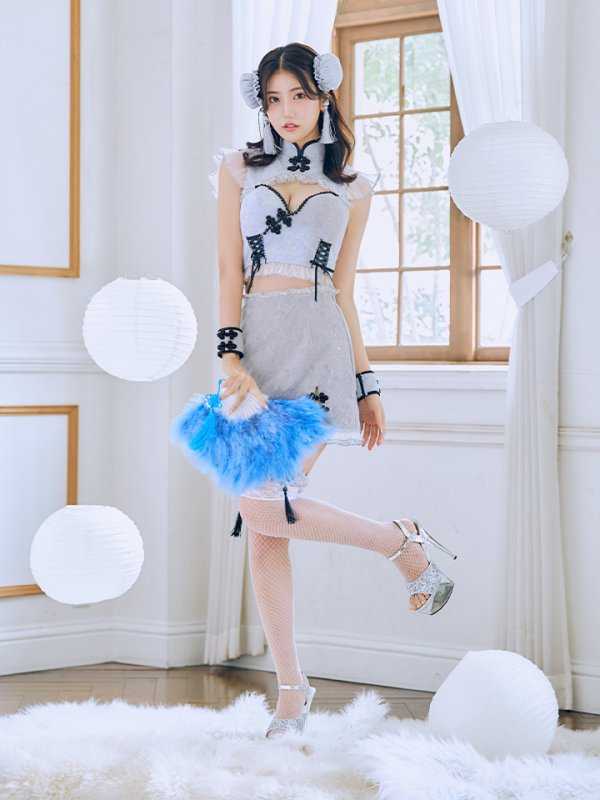 画像28: 【SALE!!】【即日発送！】【ハロウィン】 レースチャイナセットアップ 【コスプレ5点セット】【XS-Lサイズ】(SE01YN)[OF04]