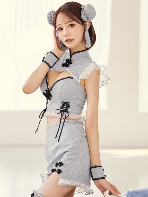 画像17: 【SALE!!】【即日発送！】【ハロウィン】 レースチャイナセットアップ 【コスプレ5点セット】【XS-Lサイズ】(SE01YN)[HC03]