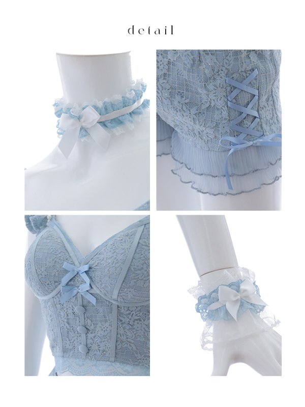 画像24: 【SALE!!】【即日発送！】【ハロウィン】 総レースバニー編み上げセットアップ【コスプレ7点セット】【XS-Mサイズ/2カラー】[HC03]